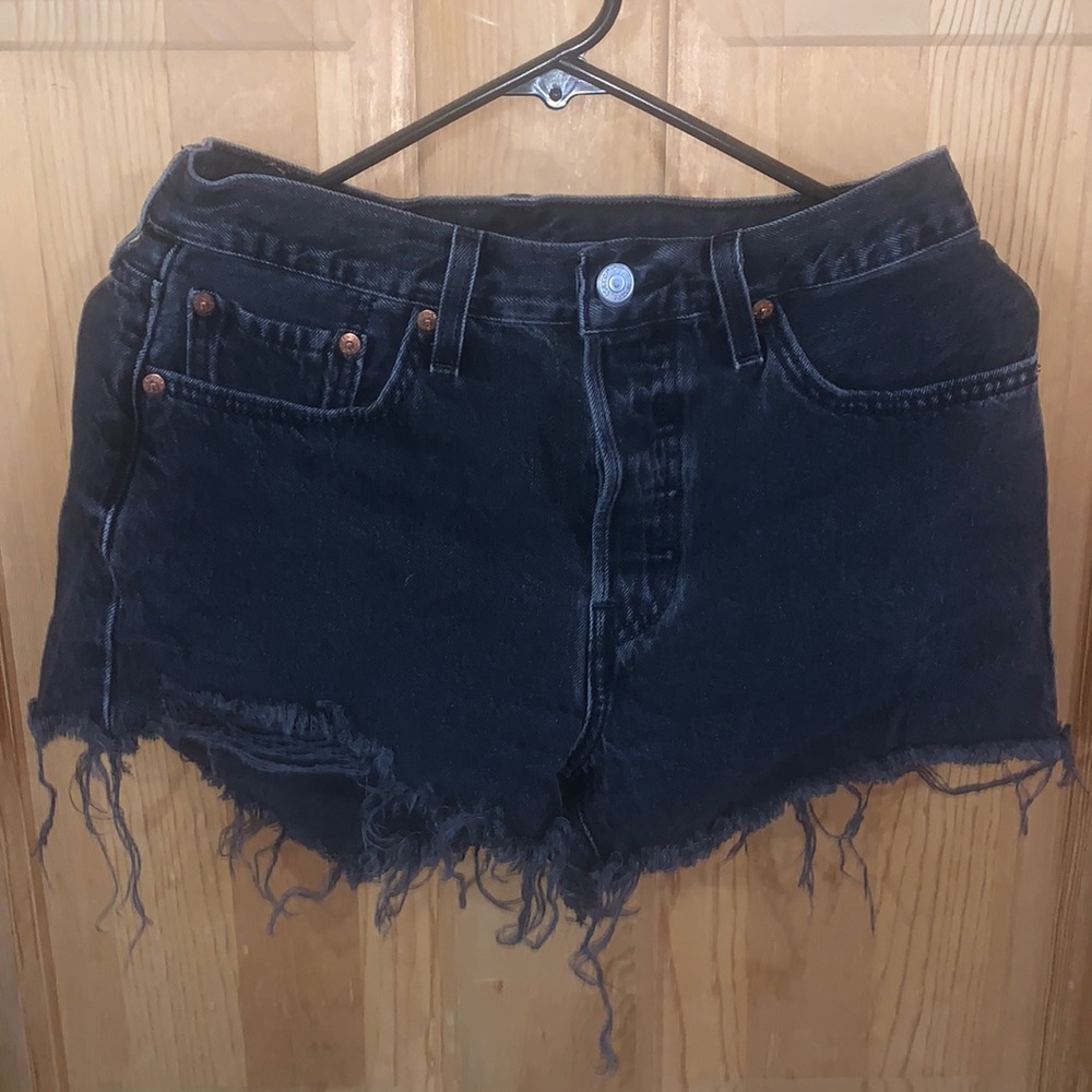 Black Levi Denim Shorts